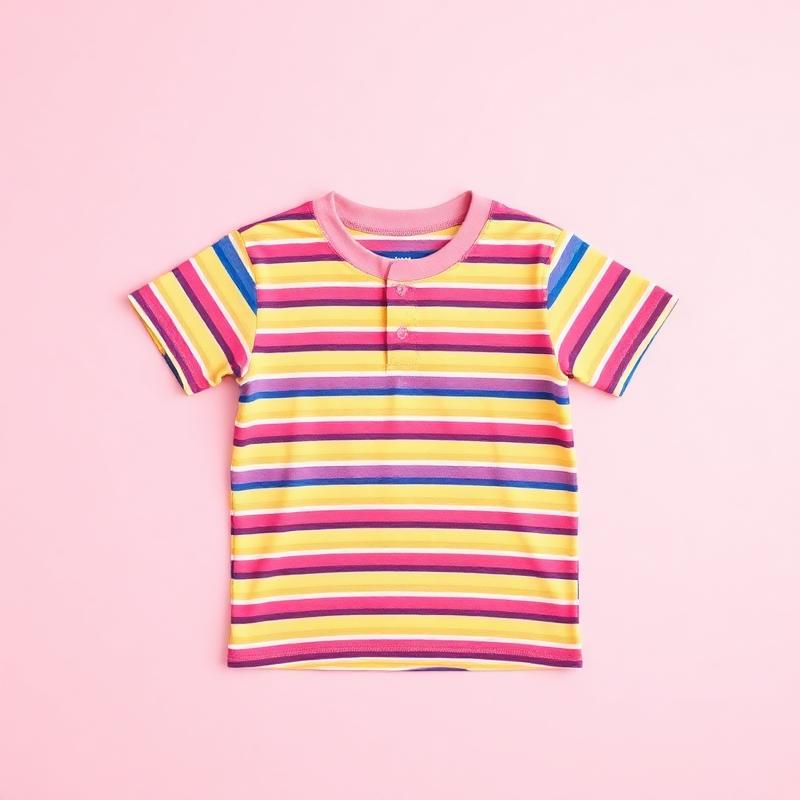 Rainbow Stripe Henley Tee